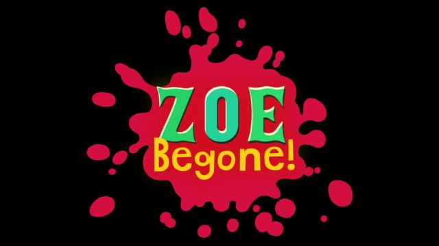 Stylized green and yellow text with retro, playful splatter effect.