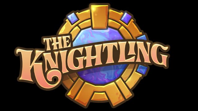 Stylized medieval font with bold, curved letters atop a circular, shield-like emblem.