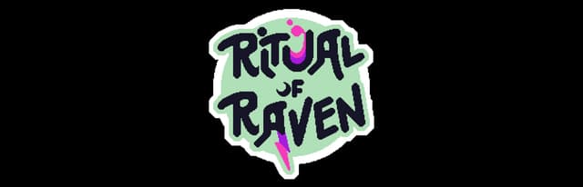Stylized black font, tilted letters, pink-purple accents.