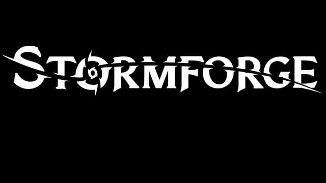 Bold serif font with a cyclone curl in "O"; a jagged line slices through text.