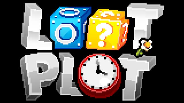 Pixelated 3D letters with cubes, clock icons; playful, bold, with a question mark.