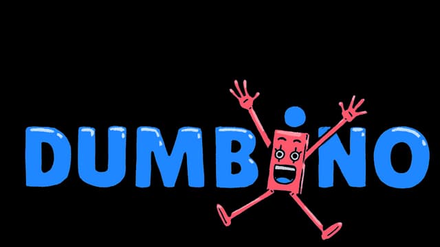 Rounded blue font with a quirky pink domino character replacing the "I."