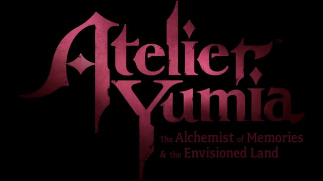 Stylized serif font with elongated letters, shadow effect, and textured finish.