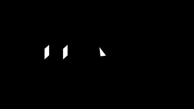 Stylized, angular font with jagged edges and narrow letter spacing.