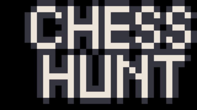 Pixelated, blocky letters with wide spacing; evokes a retro game feel.