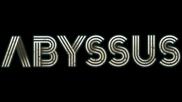 Stylized block letters with layered lines and weathered texture effect.