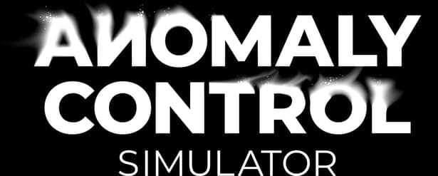 Anomaly Control Simulator: Bold stencil caps with heavy distressed grunge texture.