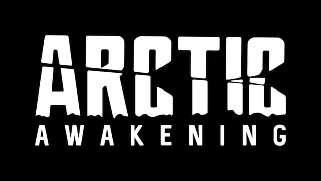 Blocky white text with cracks and bold black outlines, snow-like style.