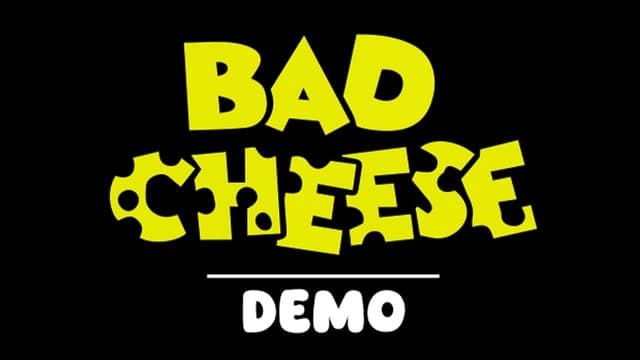 Cheese-themed font with irregular holes, playful and bold.