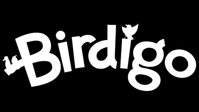 Curved font with a branch and birds; stylized 'i' dotted by a bird.