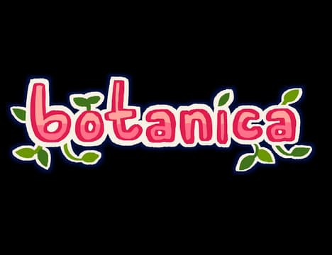 Playful, hand-drawn font with leafy accents sprouting from letters.