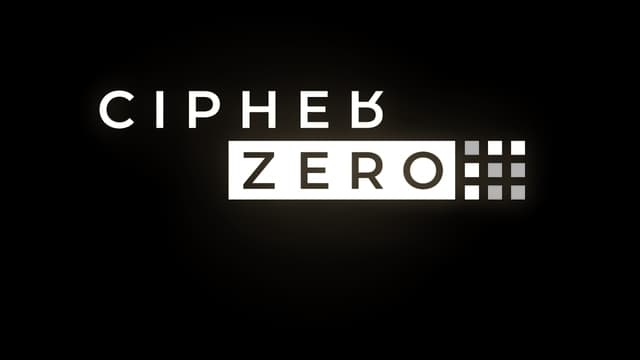 Rounded sans-serif font; includes a 3x3 matrix grid design element.