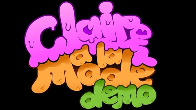 Dripping, playful bubble letters in pink, orange, and green layers.