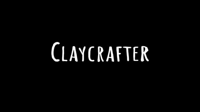 Claycrafter: Bold, textured letters look sculpted from clay, unevenly spaced.