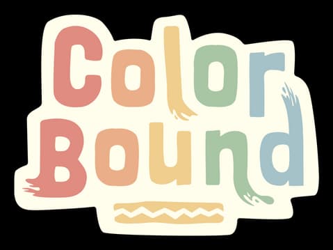 Colorbound: Bold, playful font with brushstroke effects in pastel shades.