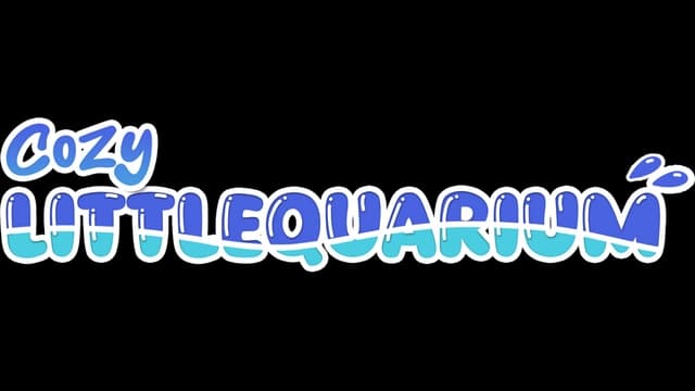 Playful blue font with wavy effects and a water splash accent.