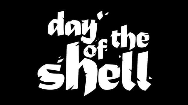 Stylized, jagged font with sharp edges and varied letter sizes.