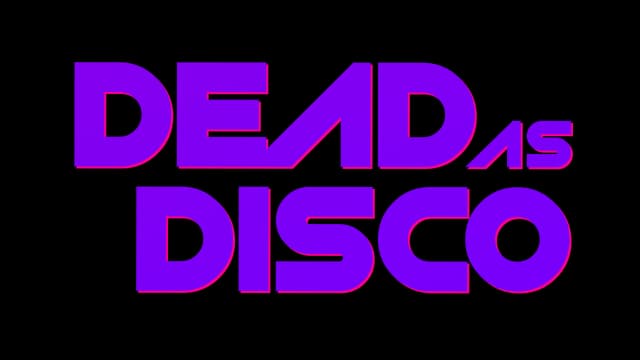 Bold, geometric font with neon purple and pink gradient, sharp angles, compact design.