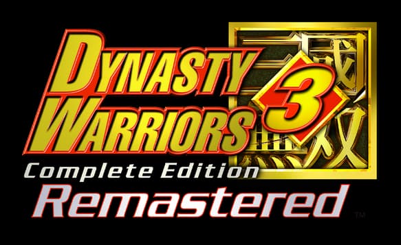 DYNASTY WARRIORS 3: Gold beveled 3D letters with red outline, badge-style 3.