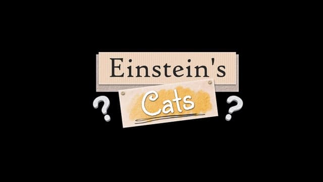 Rounded serif on a beige banner with playful cursive; sketchy question marks.