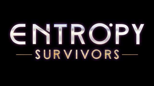 Bold metallic letters with purple glow, upper line bigger than lower.