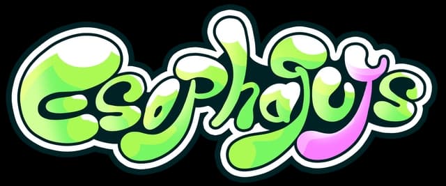 Stylized, colorful bubble letters with a glossy, 3D liquid effect.