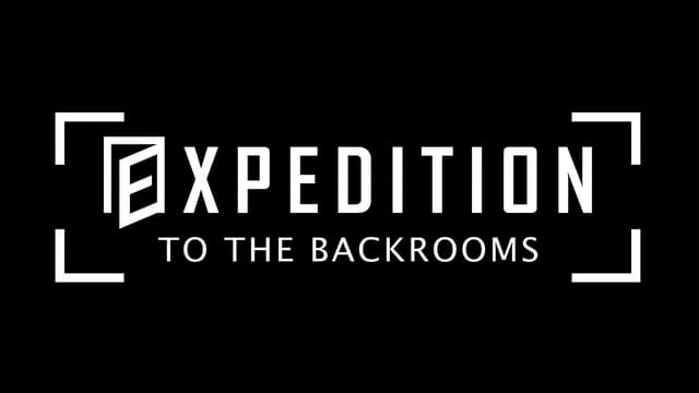 Blocky font with bold framing; "E" resembles an open door design.