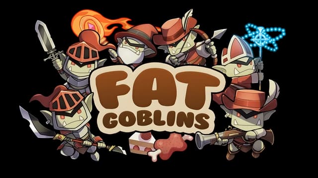 Cartoonish goblins surround chunky, bold brown font letters.