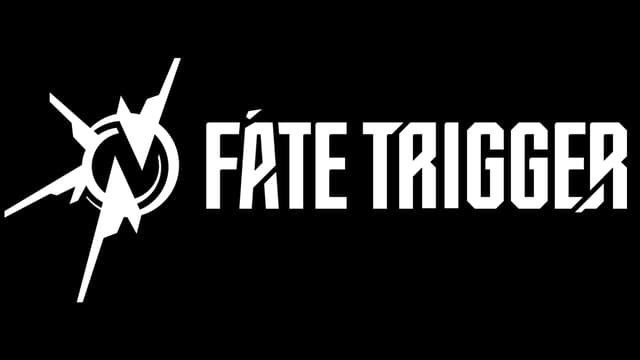 Bold, angular font with jagged elements and an emblematic circular design.