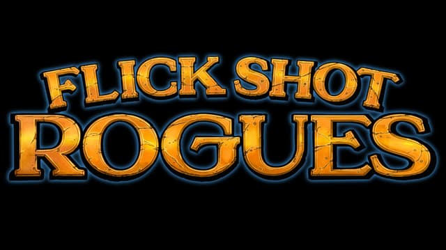 Bold, yellow-orange font with weathered texture, blue outline, slight 3D perspective.