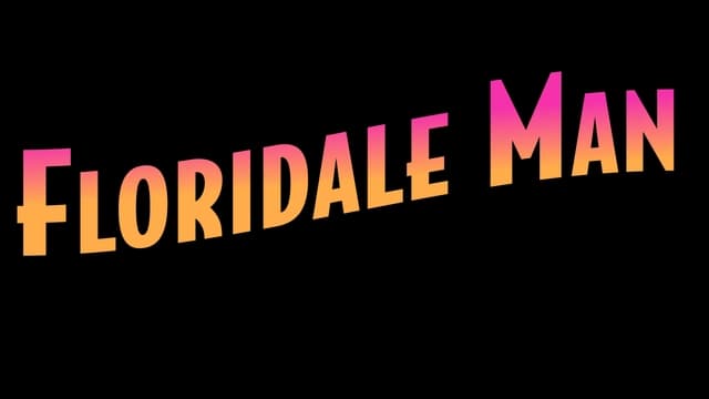 Stylized gradient text with tilted perspective and bold, angular letters.