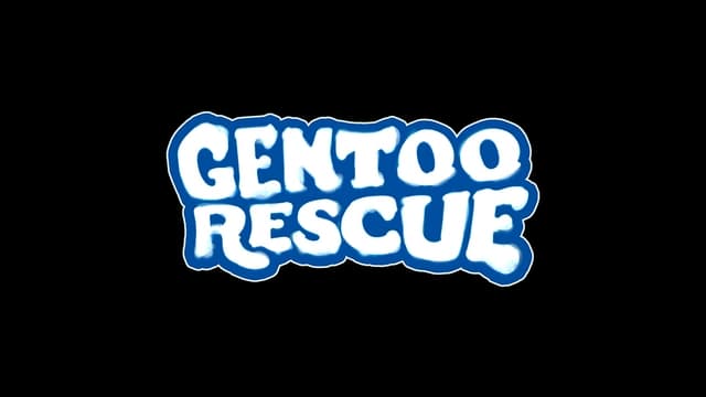 Playful, bubbly white font with bold blue outline.