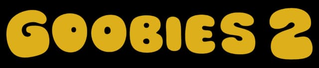 Goobies 2: chunky rounded bubble letters in gold with subtle inner shading.