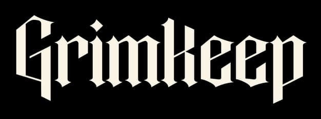 GrimKeep: Bold gothic blackletter with sharp serifs and tall, spiked capitals.