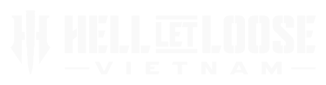 Hell Let Loose: Bold stencil-style caps with cutout gaps and a heavy shadowed look.