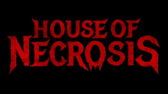 Bold, distressed red font with jagged edges and horror-themed styling.