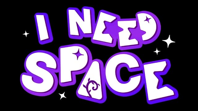 Bold, playful letters with star cutouts and soft purple outlines.
