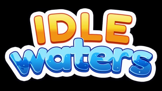 Blocky orange and blue text with bubbly, water-themed effects.