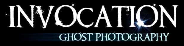 Invocation: Distressed serif font with light burst effect, evokes eerie atmosphere.