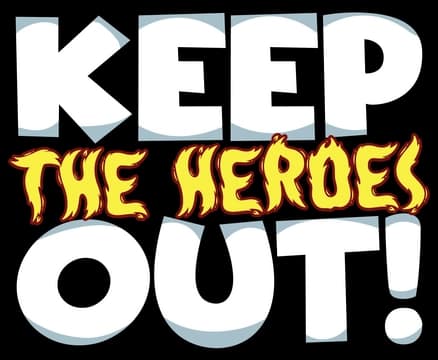 Bold white block letters with fiery, flame-like yellow middle text.