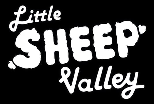 Little Sheep Valley: Puffy bold letters with thick outline, plus smooth cursive accents.