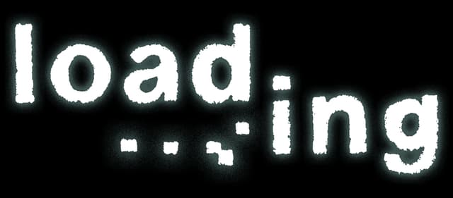 Loading...: Rounded lowercase letters with thick mint outline and soft glow effect.