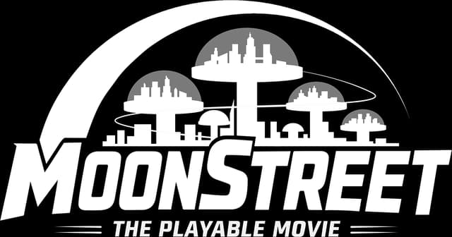 MoonStreet: Bold italic sci-fi wordmark with arcing crescent and UFO silhouettes above.