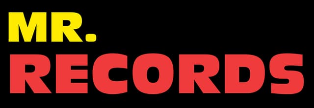 MR. RECORDS: Bold, all-caps sans-serif; smaller “MR.” above oversized “RECORDS”.