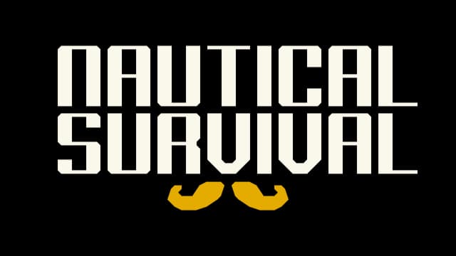 Blocky white text with a stylized yellow mustache graphic beneath.