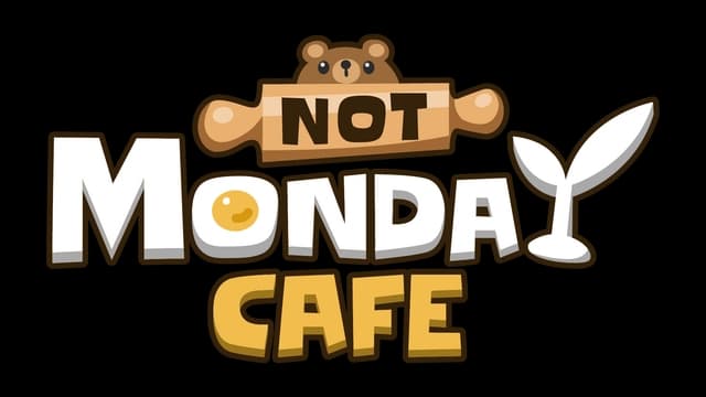 Rounded, playful font with a bear holding a rolling pin, egg 'O', and martini 'Y'.