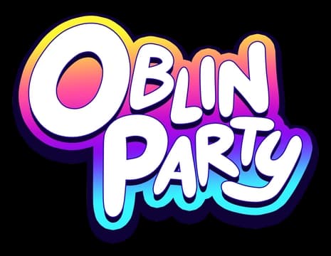 Playful, bubbly lettering with a vibrant gradient and bold shadow effect.
