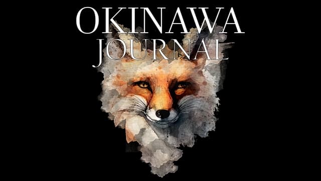 Elegant serif font with narrow spacing; watercolor fox illustration below.