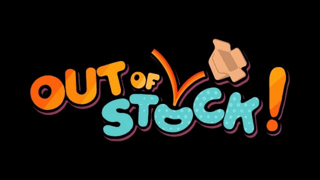 Cartoonish, bouncy letters with dotted texture; carton box bouncing off the "o."