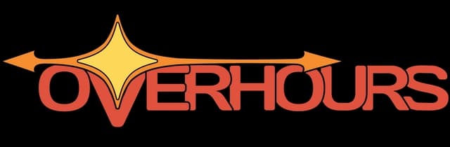 Bold orange font with stylized starburst and extending arrows.